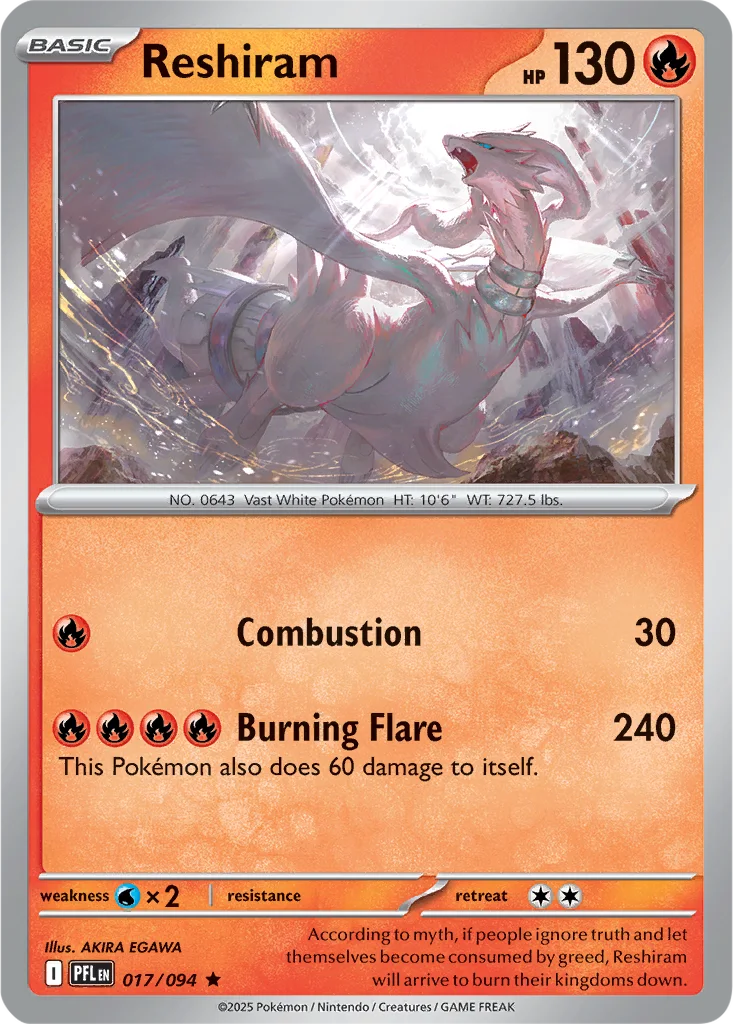 Reshiram 017/094 Phantasmal Flames (Asia Promo)