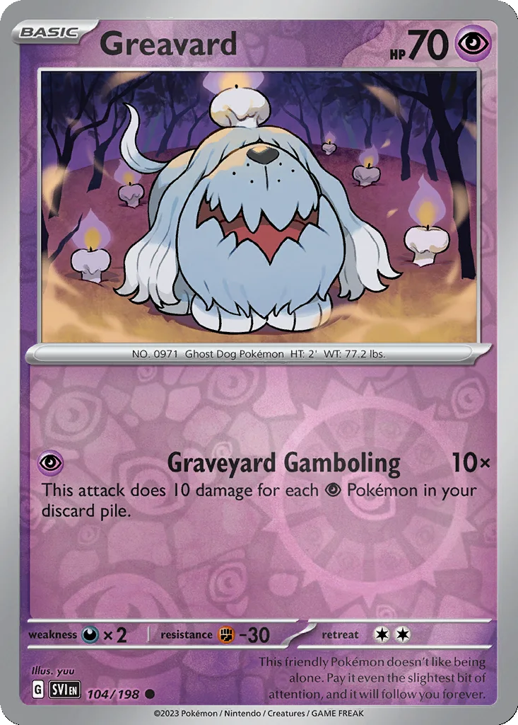 Greavard 104/198 Scarlet & Violet (Reverse holo)