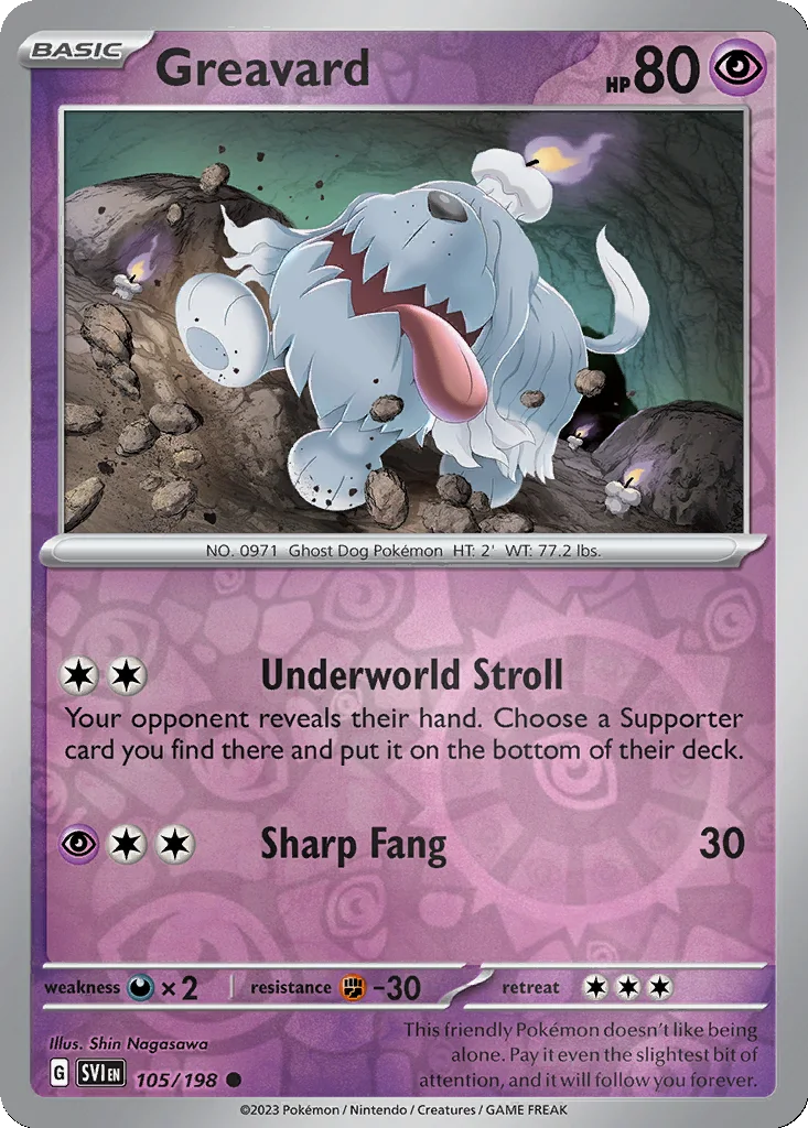 Greavard 105/198 Scarlet & Violet (Reverse holo)