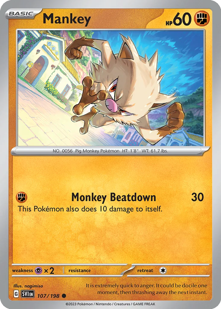Mankey 107/198 Scarlet & Violet (Normal)