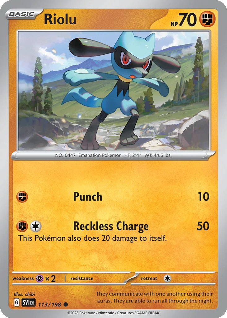 Riolu 113/198 Scarlet & Violet (Normal)