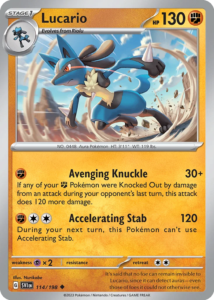 Lucario 114/198 Scarlet & Violet (Normal)