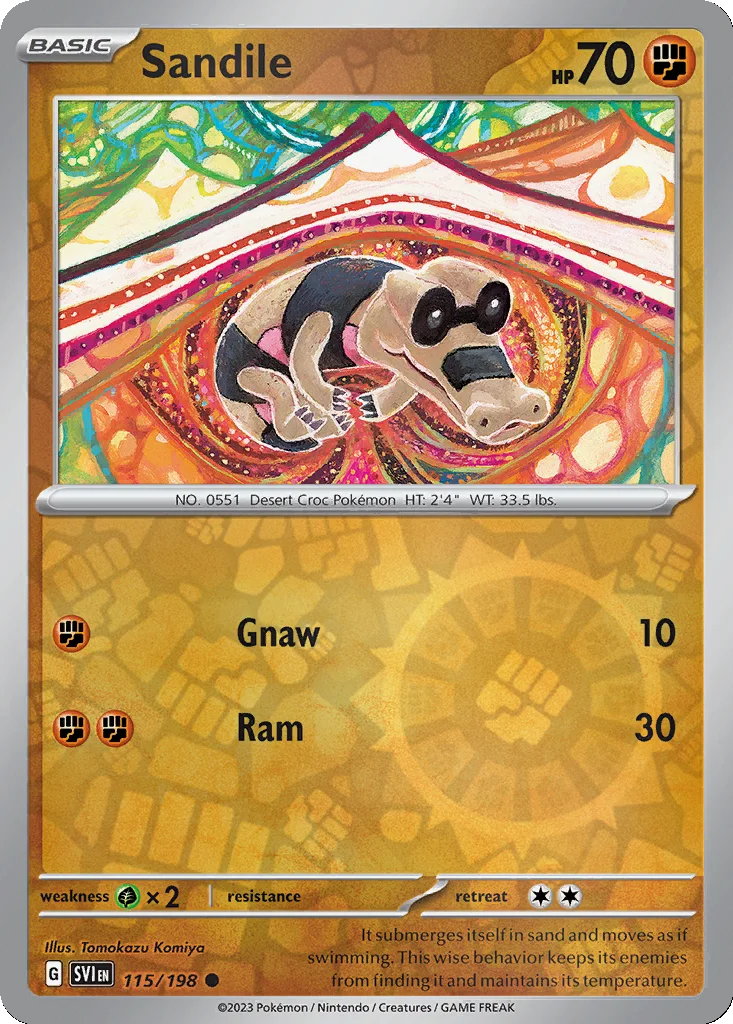 Sandile 115/198 Scarlet & Violet (Reverse holo)