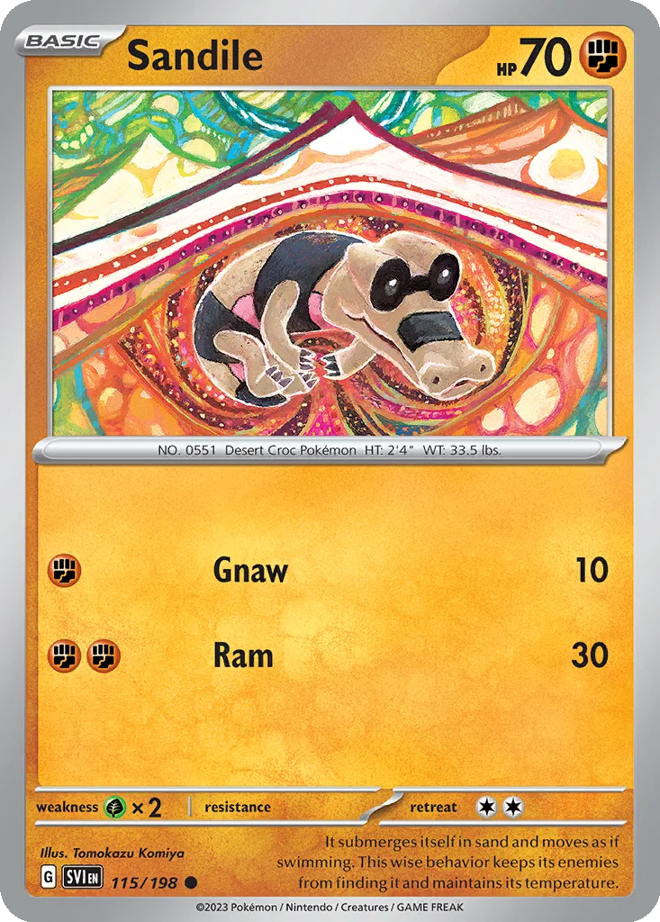 Sandile 115/198 Scarlet & Violet (Normal)