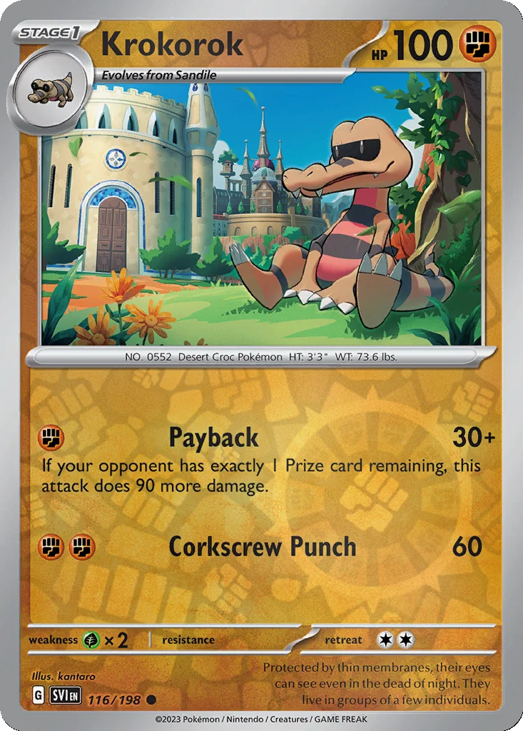 Krokorok 116/198 Scarlet & Violet (Reverse holo)