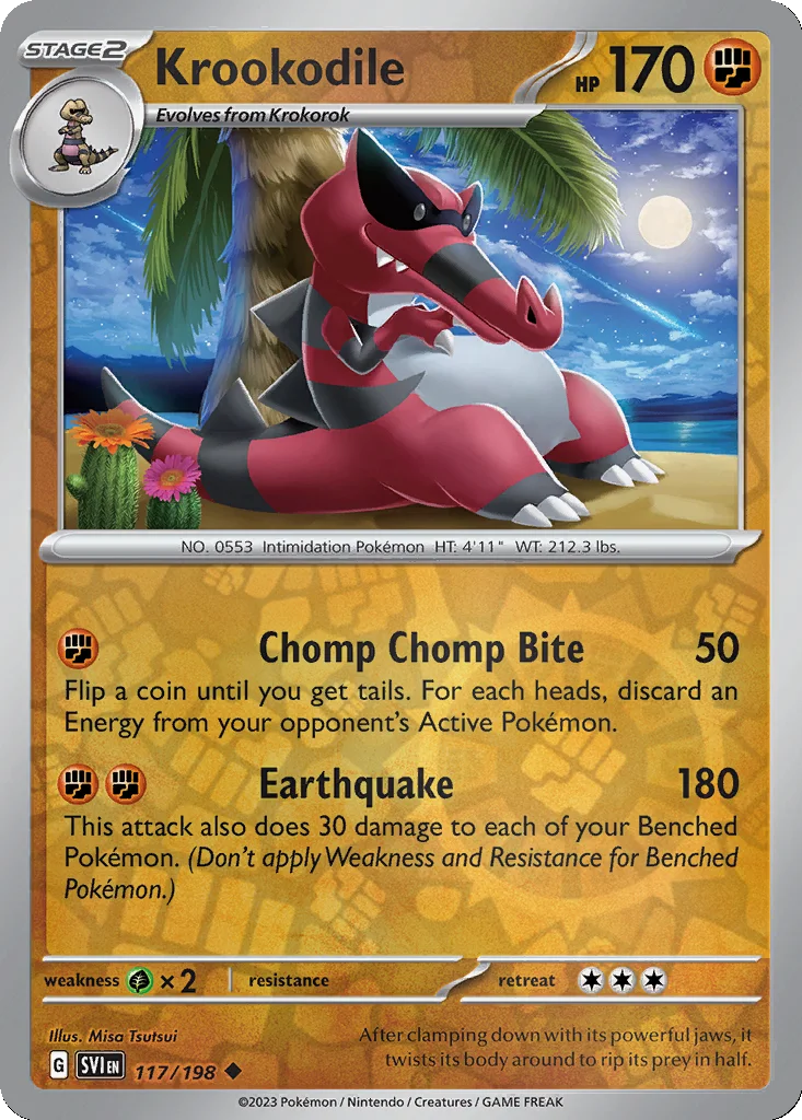 Krookodile 117/198 Scarlet & Violet (Reverse holo)