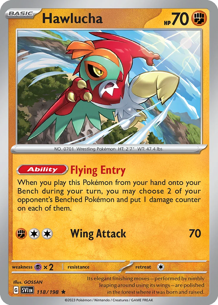 Hawlucha 118/198 Scarlet & Violet (World Championships Deck 2025: Pult Bomb by Jose Cruz Galindo-Resendiz)