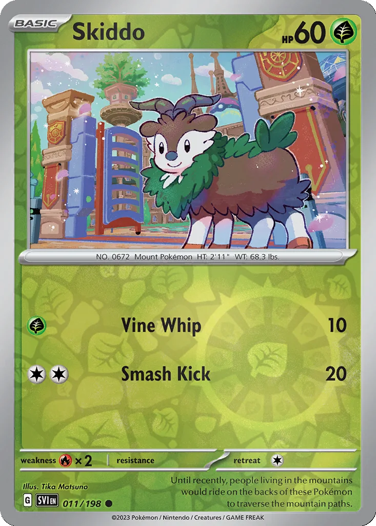 Skiddo 011/198 Scarlet & Violet (Reverse holo)