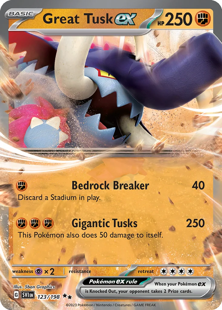 Great Tusk ex 123/198 Scarlet & Violet (Holo)