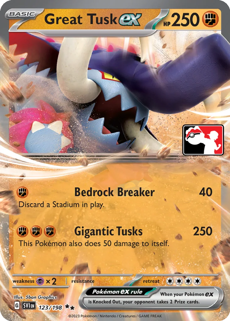 Great Tusk ex 123/198 Scarlet & Violet (Play! Pokémon)