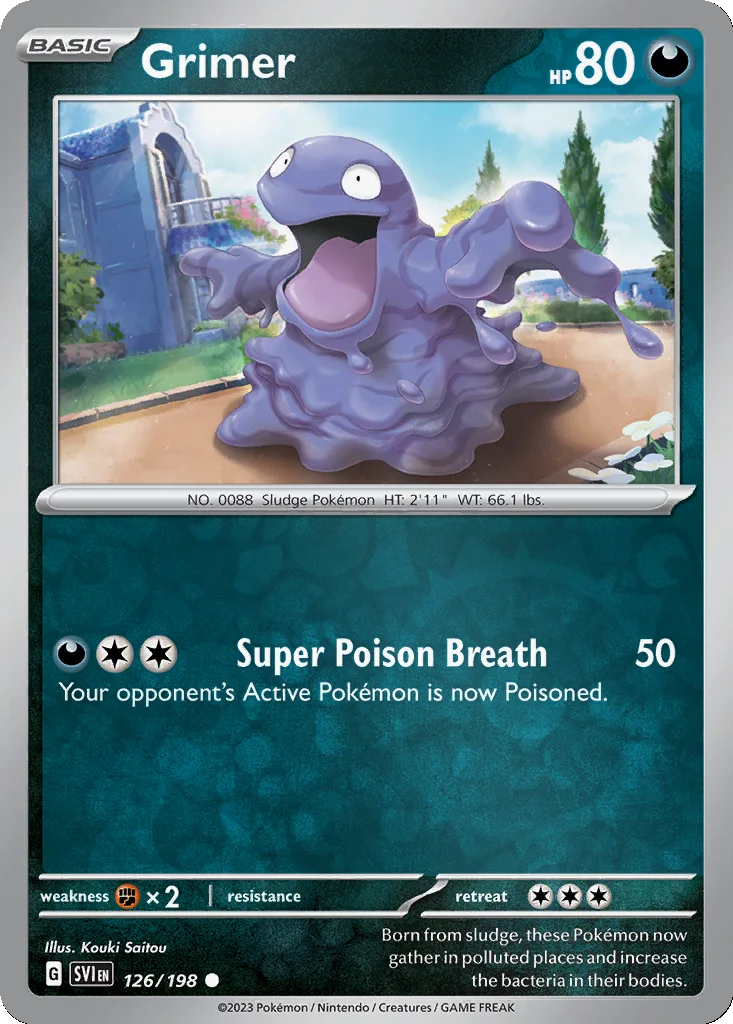 Grimer 126/198 Scarlet & Violet (Reverse holo)