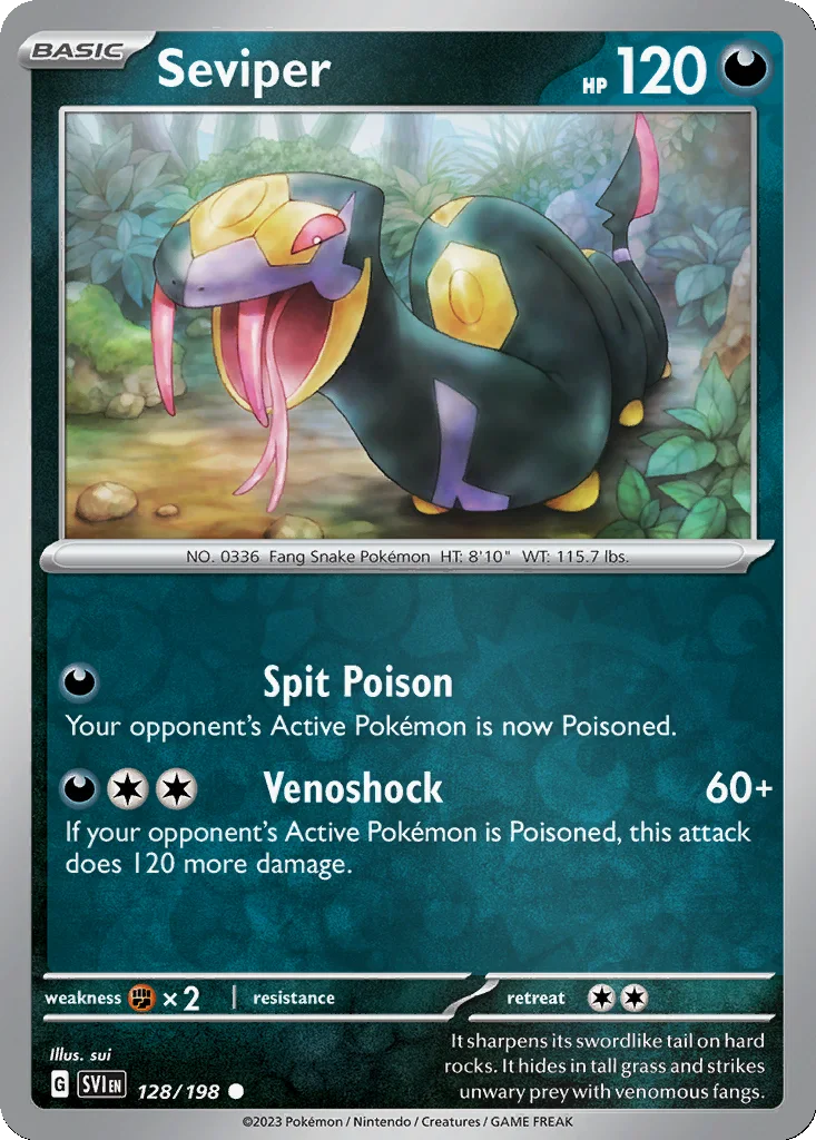 Seviper 128/198 Scarlet & Violet (Reverse holo)