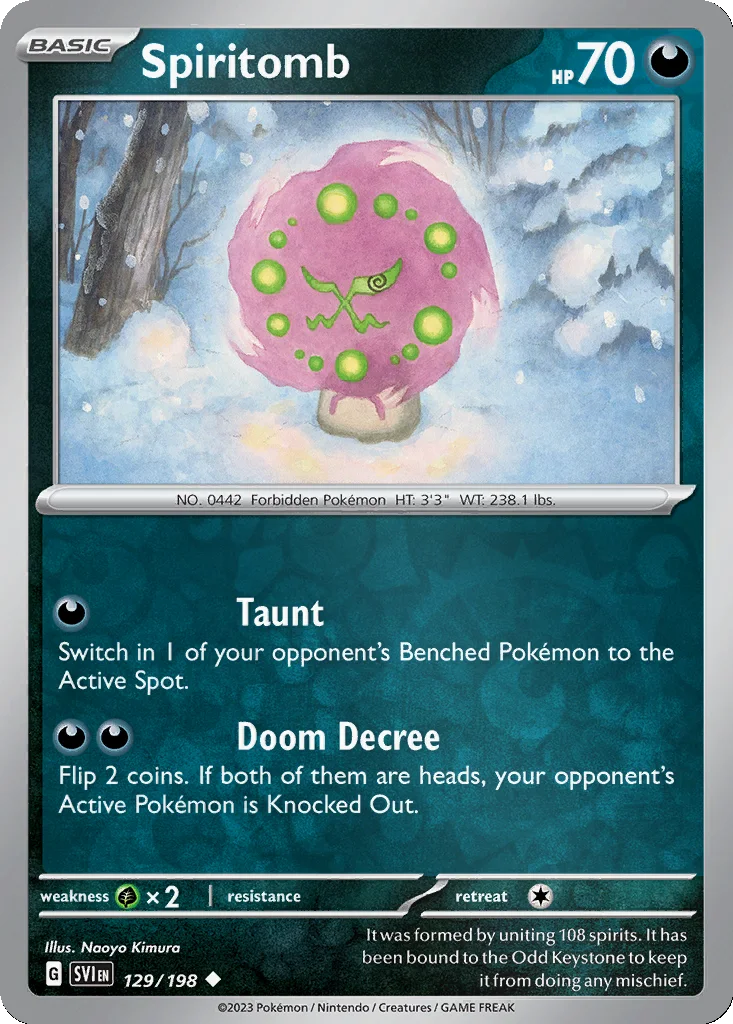 Spiritomb 129/198 Scarlet & Violet (Reverse holo)