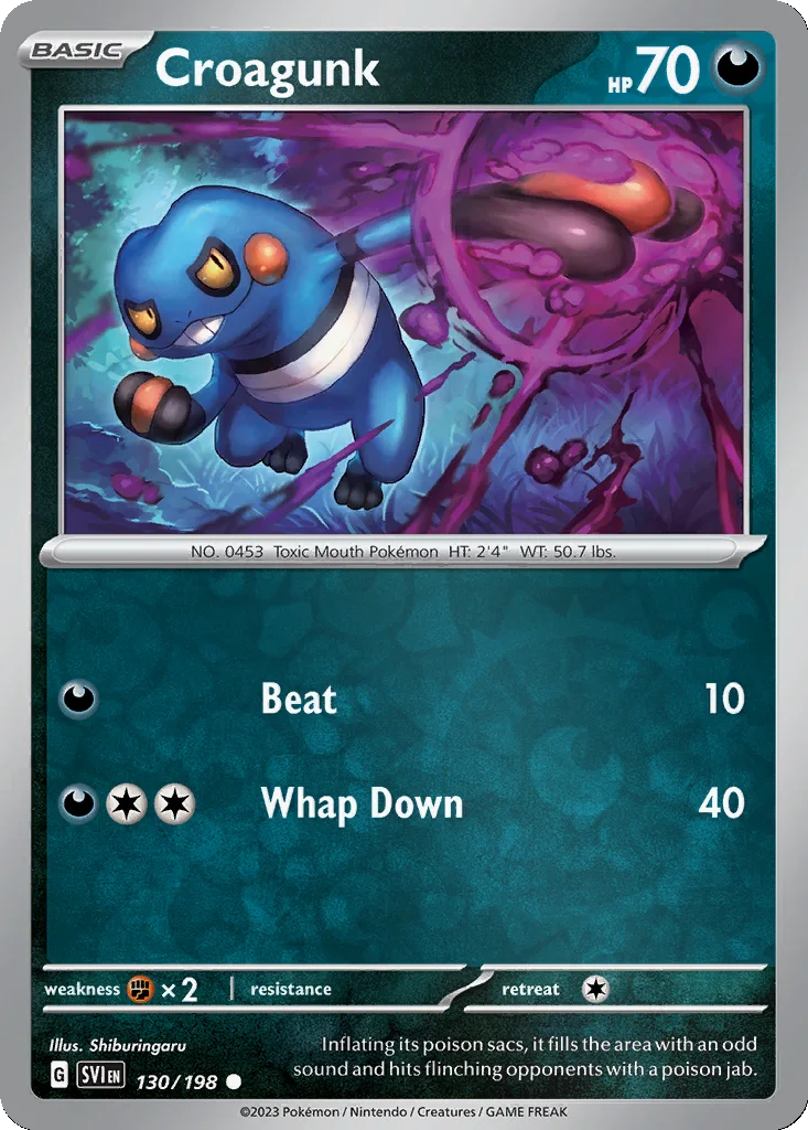 Croagunk 130/198 Scarlet & Violet (Reverse holo)