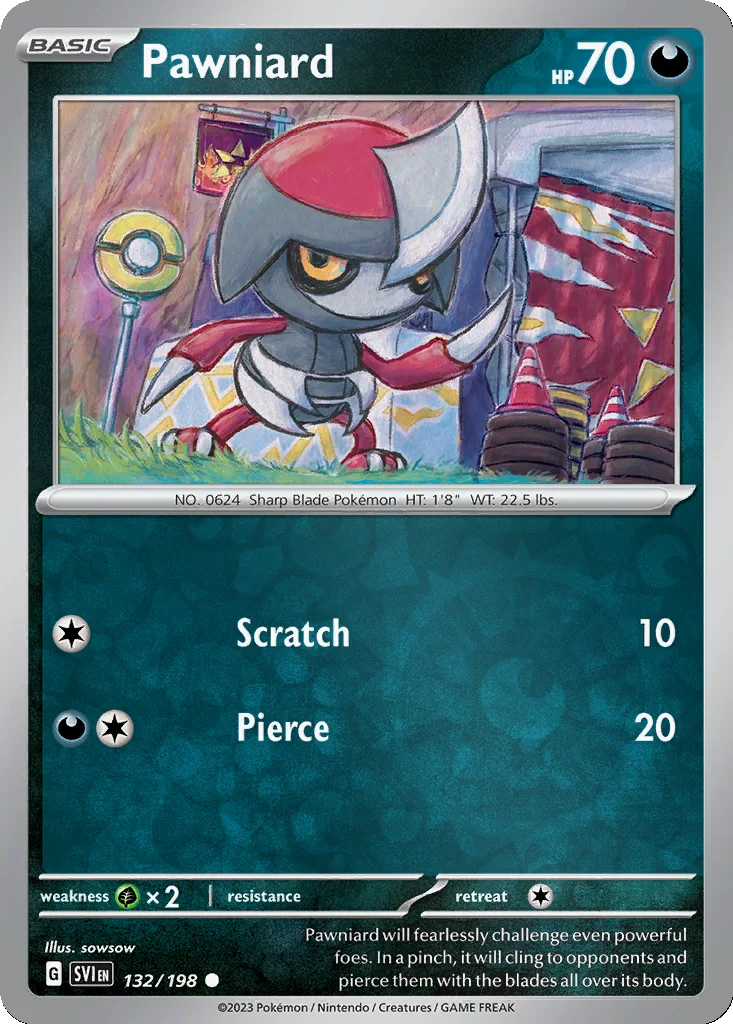 Pawniard 132/198 Scarlet & Violet (Reverse holo)