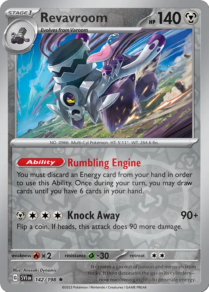 Revavroom 142/198 Scarlet & Violet (Reverse holo)
