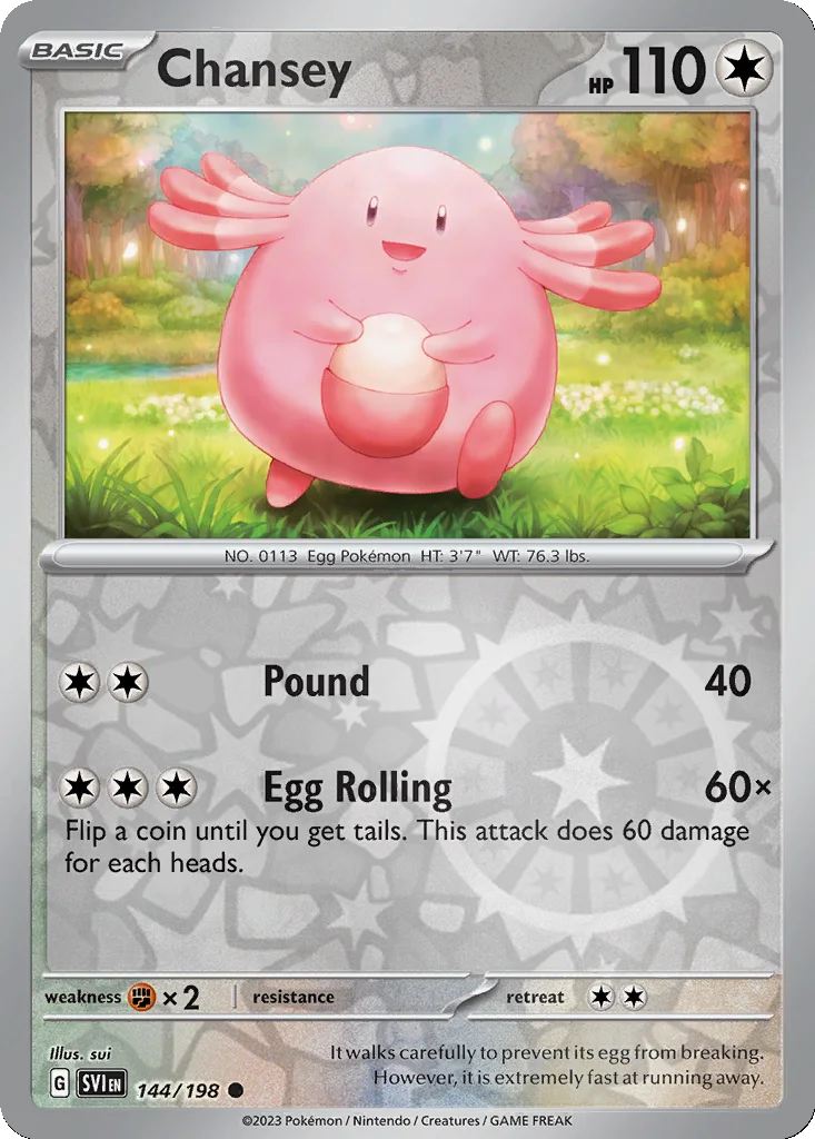 Chansey 144/198 Scarlet & Violet (Reverse holo)