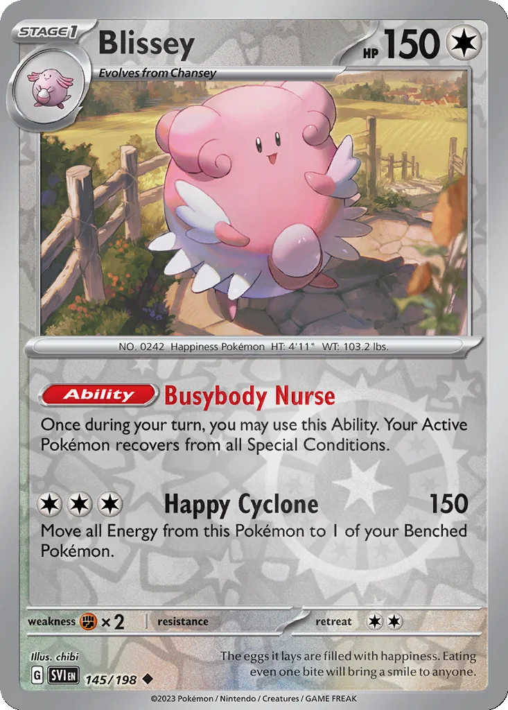 Blissey 145/198 Scarlet & Violet (Reverse holo)