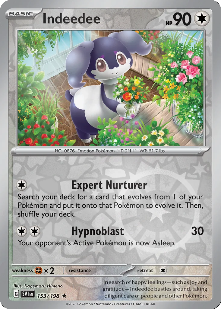Indeedee 153/198 Scarlet & Violet (Reverse holo)