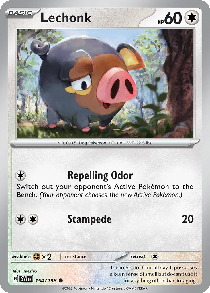 Lechonk 154/198 Scarlet & Violet (Cosmos Holo)