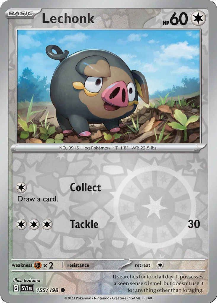 Lechonk 155/198 Scarlet & Violet (Reverse holo)