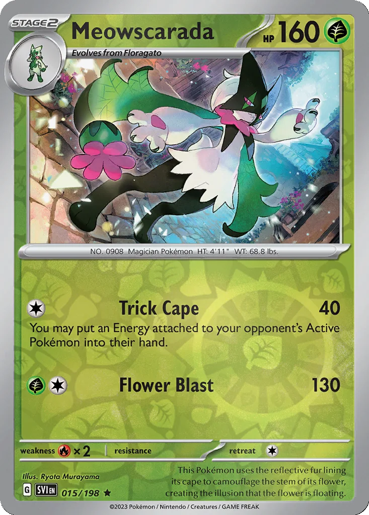Meowscarada 015/198 Scarlet & Violet (Reverse holo)