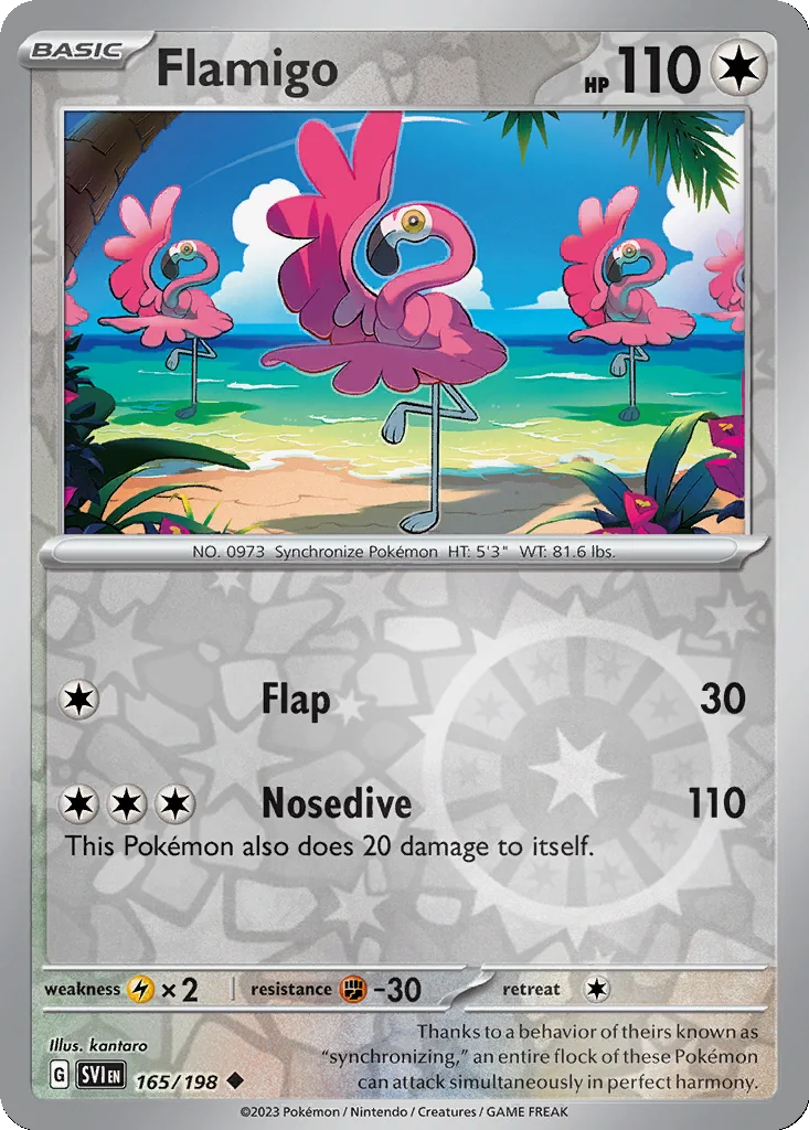 Flamigo 165/198 Scarlet & Violet (Reverse holo)