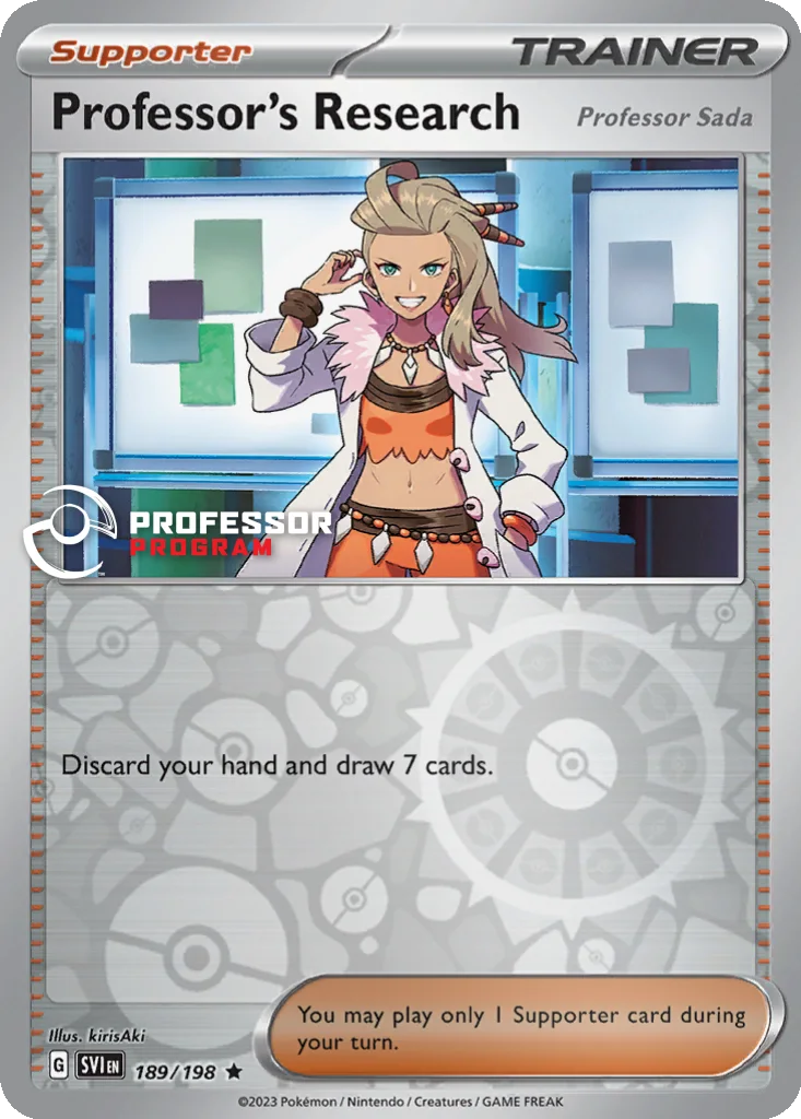 Professor's Research (Professor Sada) 189/198 Scarlet & Violet (Professor Program)