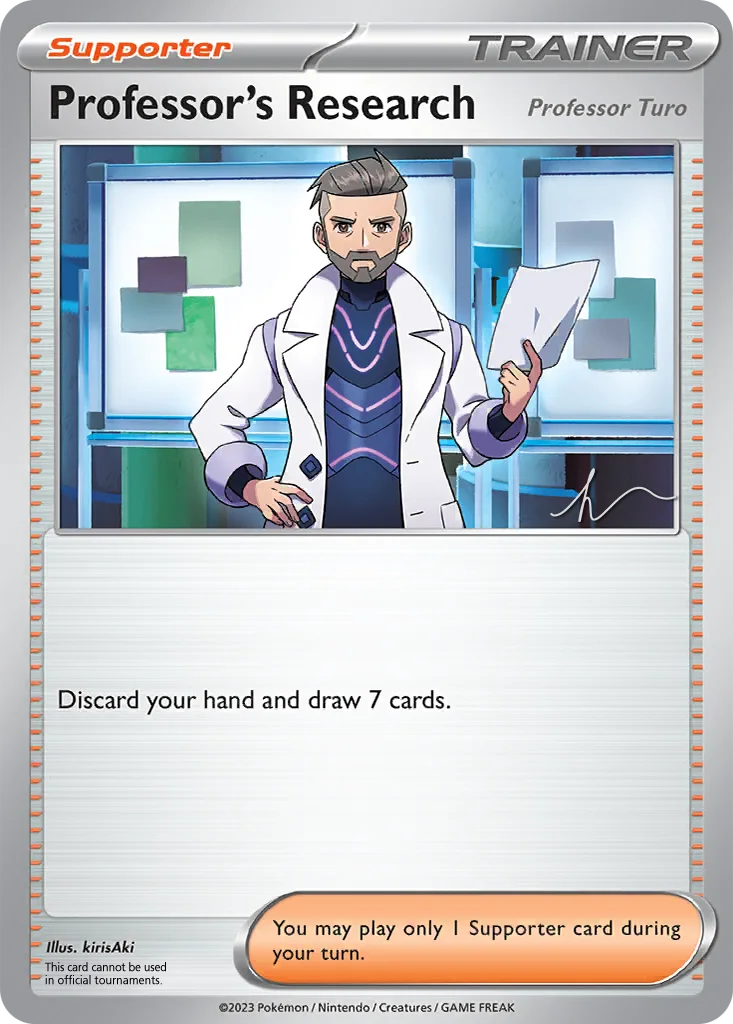 Professor's Research (Professor Turo) 190/198 Scarlet & Violet (World Championships Deck 2024: Crushing Thorn by Fernando Cifuentes)