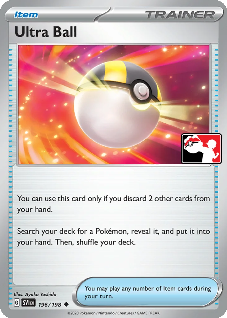 Ultra Ball 196/198 Scarlet & Violet (Play! Pokémon (Cosmos Holo))