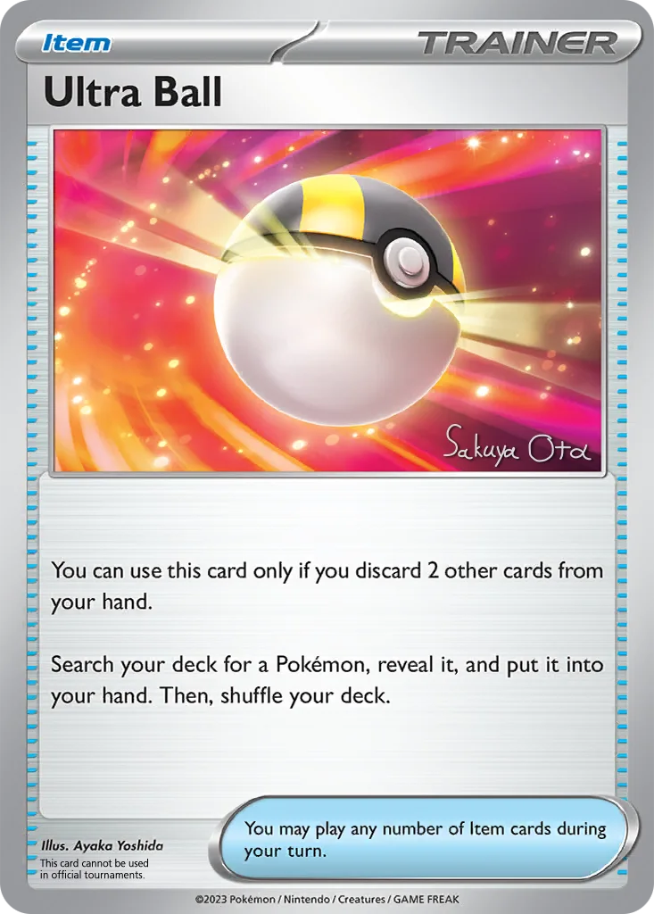 Ultra Ball 196/198 Scarlet & Violet (World Championships Deck 2024: Ancient Toolbox by Sakuya Ota)