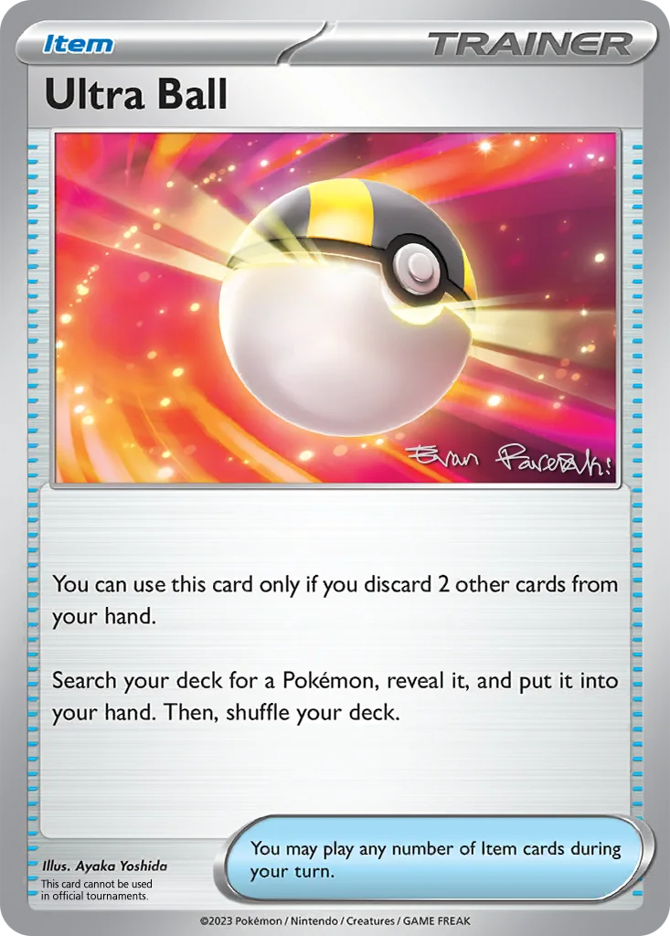 Ultra Ball 196/198 Scarlet & Violet (World Championships Deck 2024: Regidrago VSTAR by Evan Pavelski)