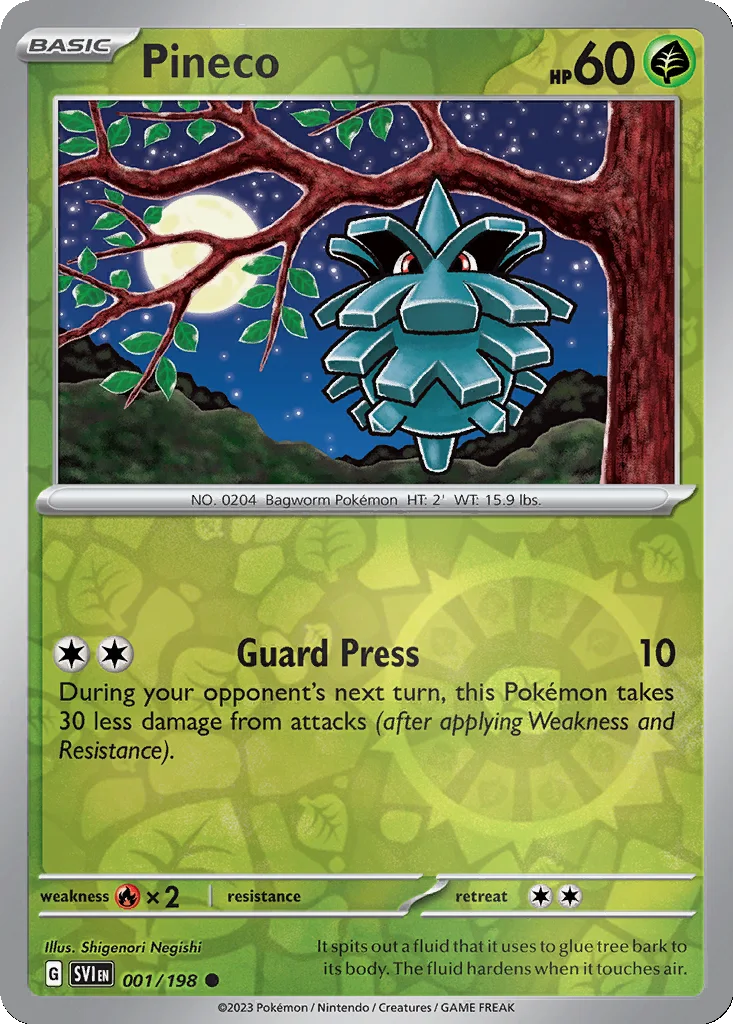 Pineco 001/198 Scarlet & Violet (Reverse holo)