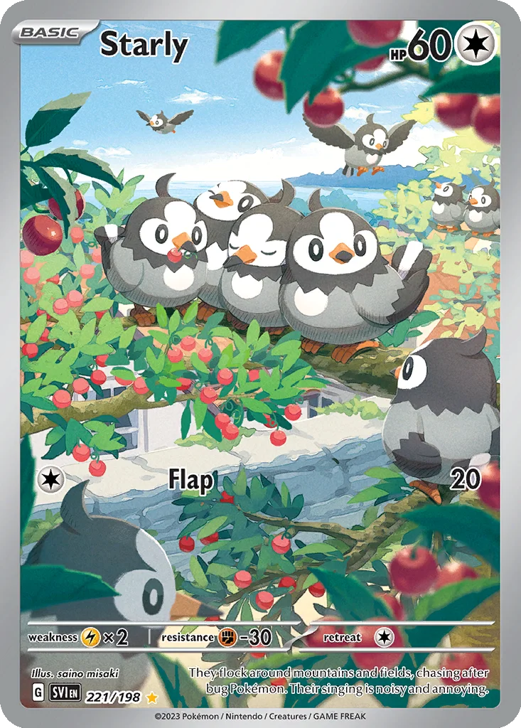Starly 221/198 Scarlet & Violet (Holo)