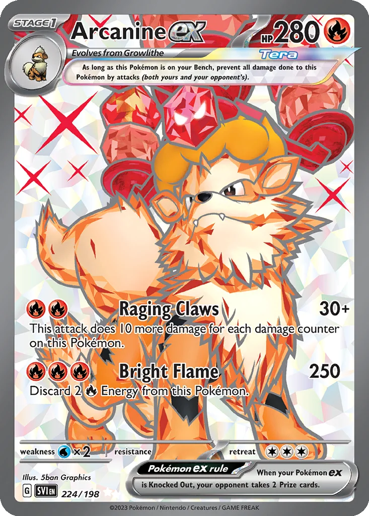 Arcanine ex 224/198 Scarlet & Violet (Holo)
