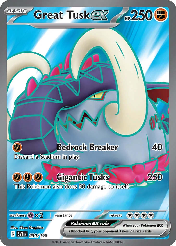 Great Tusk ex 230/198 Scarlet & Violet (Holo)