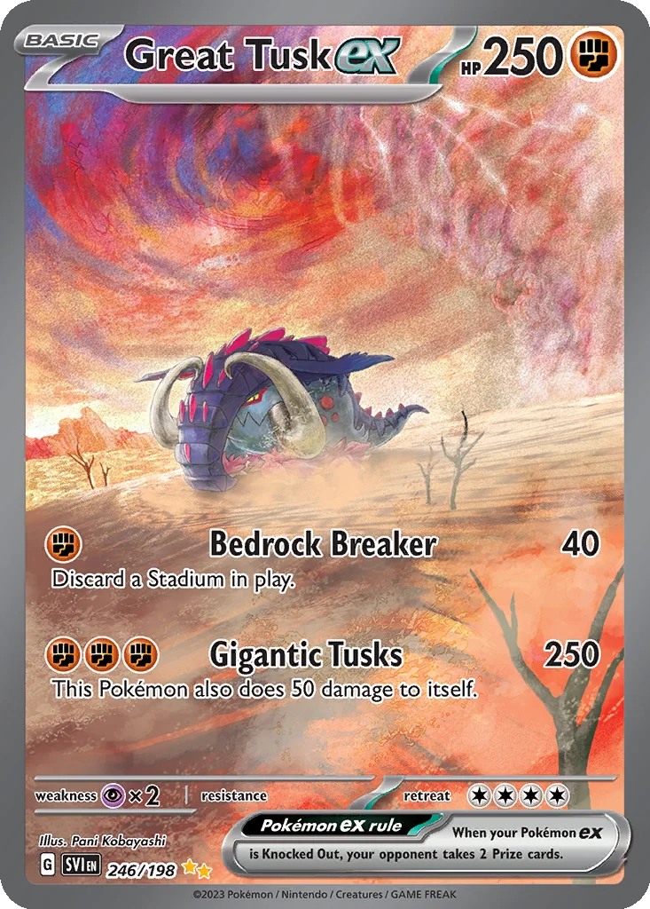 Great Tusk ex 246/198 Scarlet & Violet (Holo)
