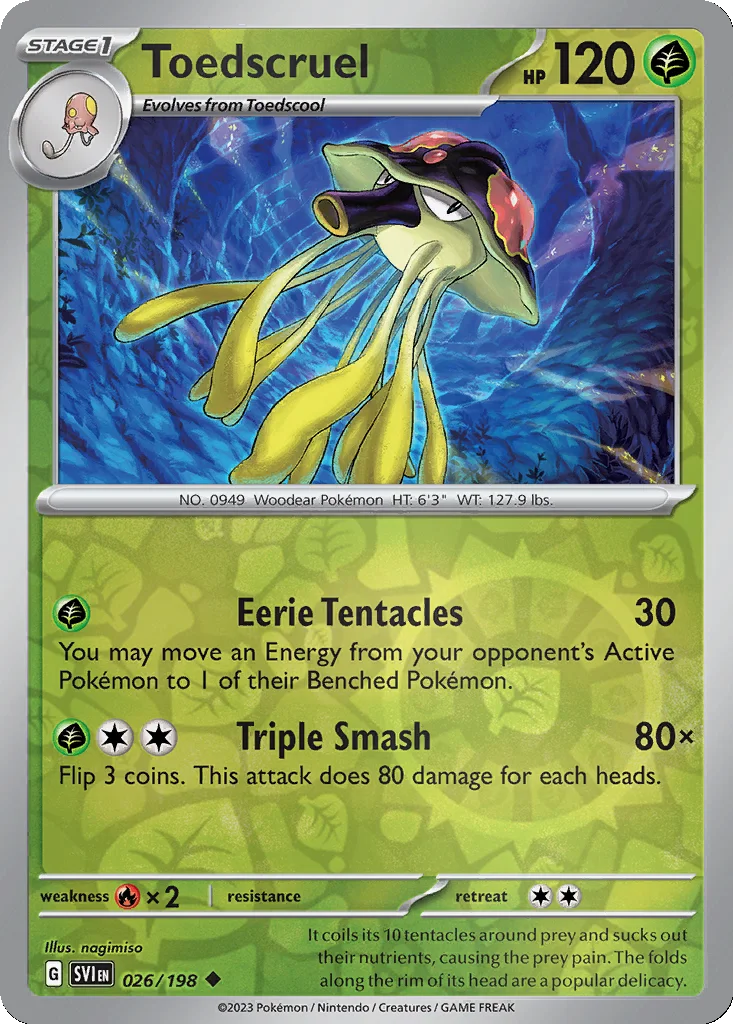 Toedscruel 026/198 Scarlet & Violet (Reverse holo)