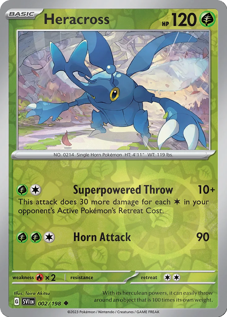 Heracross 002/198 Scarlet & Violet (Reverse holo)