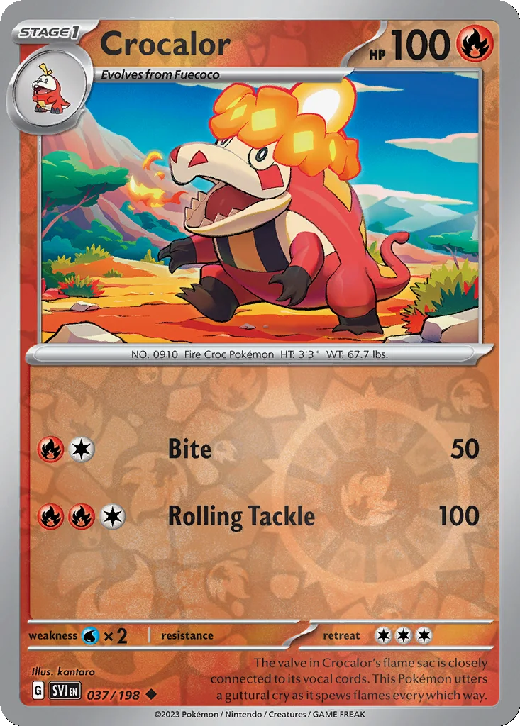 Crocalor 037/198 Scarlet & Violet (Reverse holo)