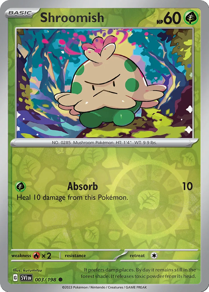 Shroomish 003/198 Scarlet & Violet (Reverse holo)