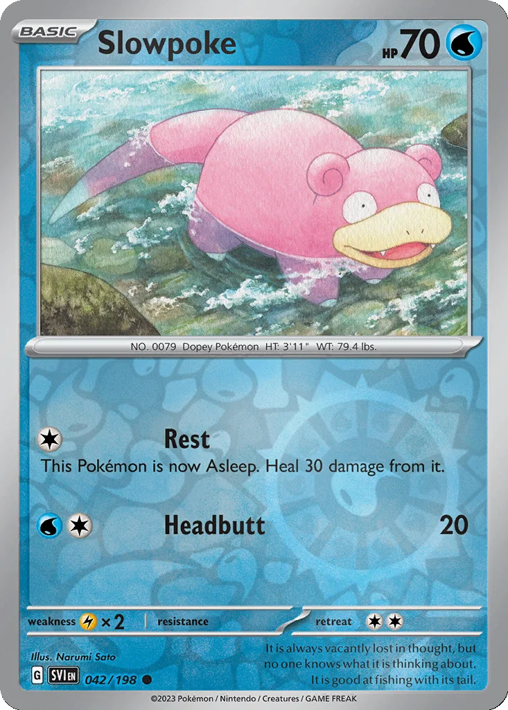 Slowpoke 042/198 Scarlet & Violet (Reverse holo)