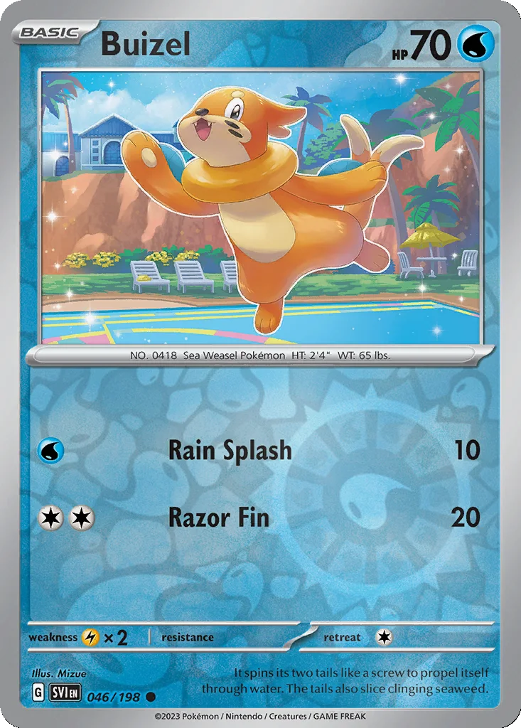 Buizel 046/198 Scarlet & Violet (Reverse holo)