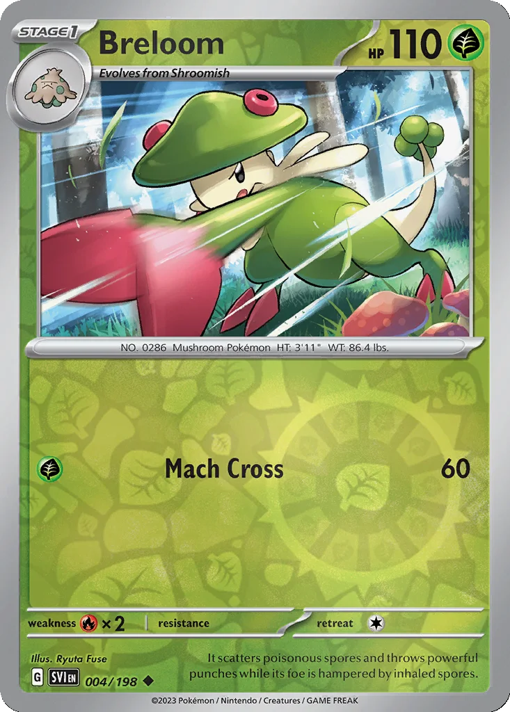 Breloom 004/198 Scarlet & Violet (Reverse holo)