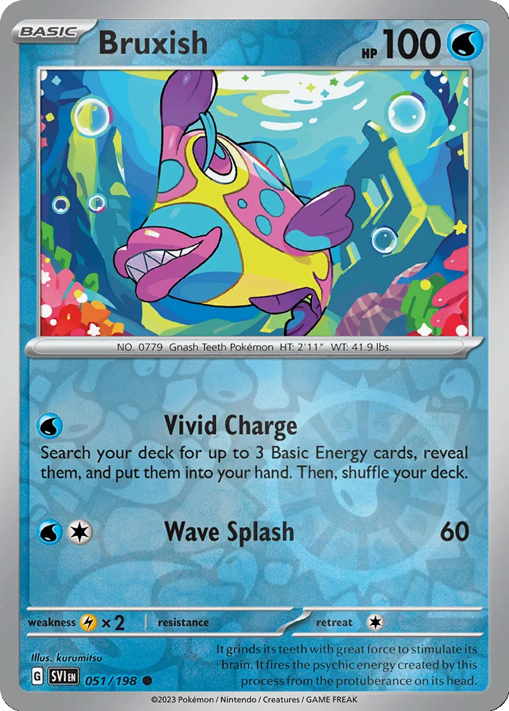 Bruxish 051/198 Scarlet & Violet (Reverse holo)