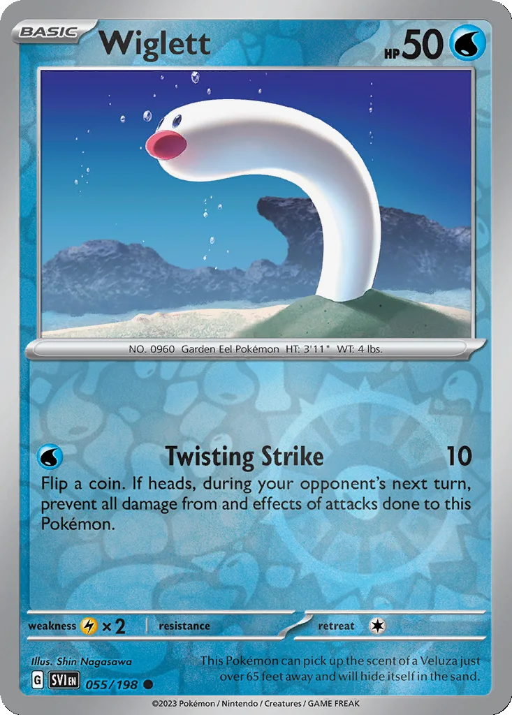 Wiglett 055/198 Scarlet & Violet (Reverse holo)