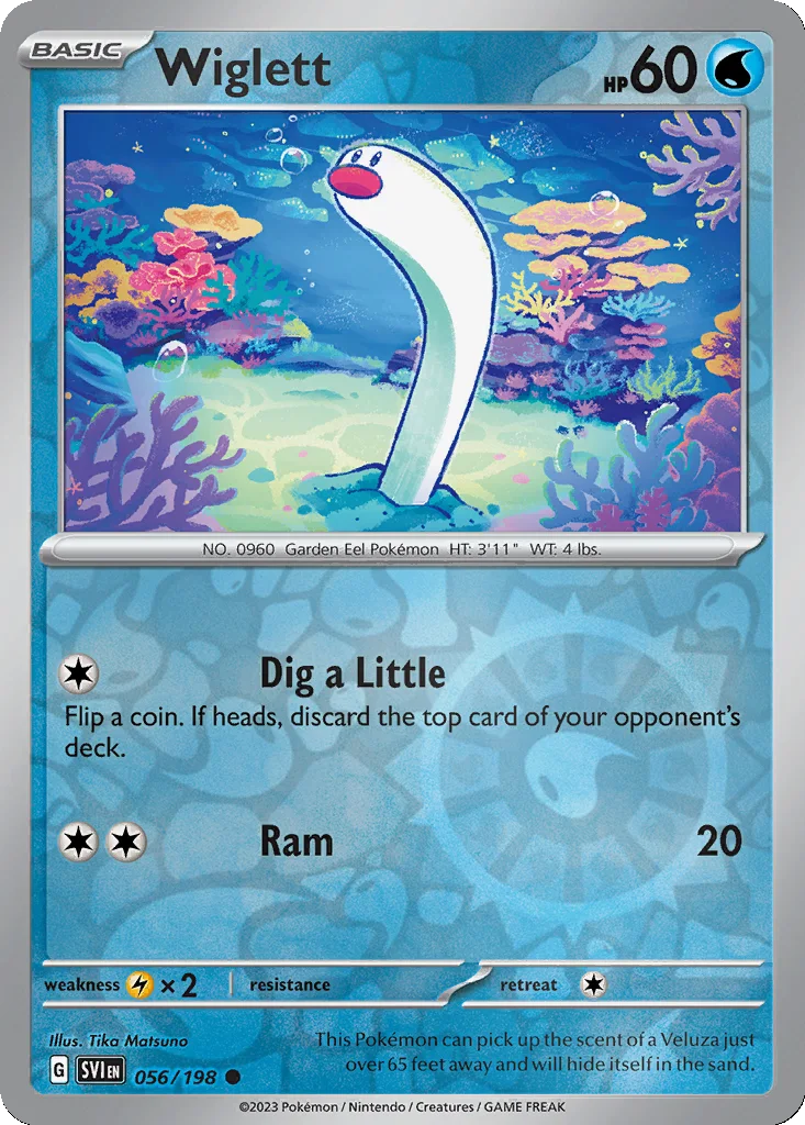 Wiglett 056/198 Scarlet & Violet (Reverse holo)
