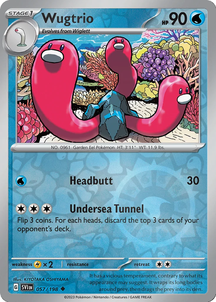 Wugtrio 057/198 Scarlet & Violet (Reverse holo)