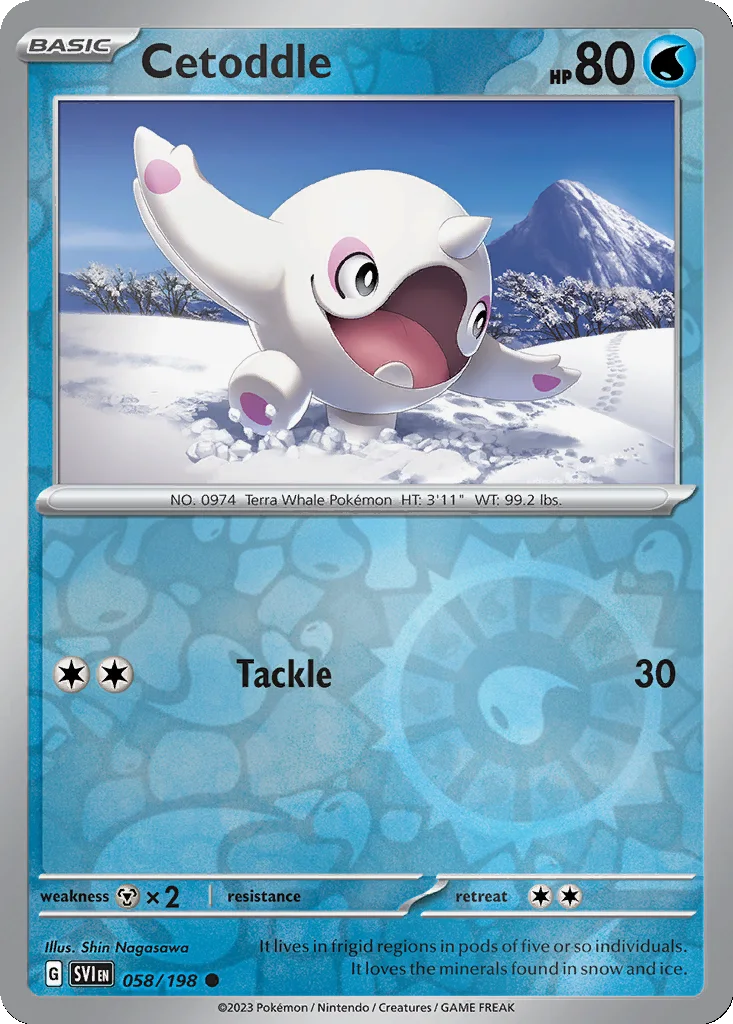 Cetoddle 058/198 Scarlet & Violet (Reverse holo)