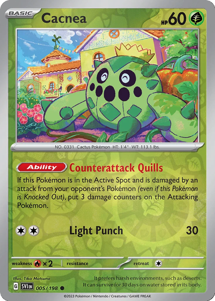 Cacnea 005/198 Scarlet & Violet (Reverse holo)